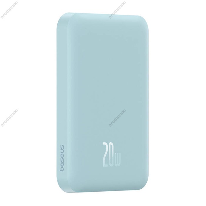 Повербанк портативний акумулятор Power bank Baseus Magnetic Mini Wireless MagSafe магнітний 20W 5000 mAh Blue P10022107313-00