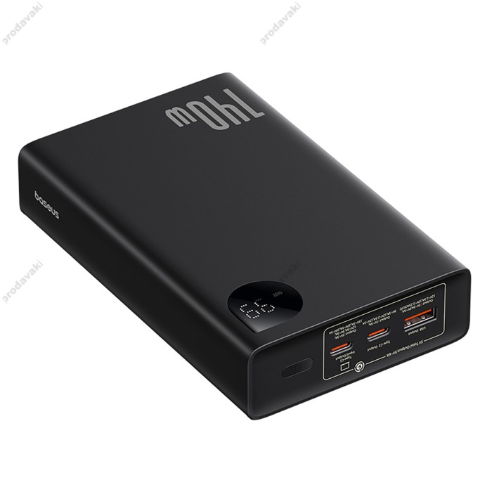 Повербанк портативний акумулятор Power bank Baseus Adaman Digital Display 140W 24000 mAh Black P10021508113-00