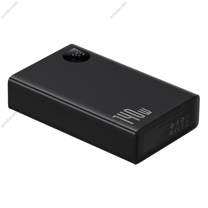 Повербанк портативний акумулятор Power bank Baseus Adaman Digital Display 140W 24000 mAh Black P10021508113-00