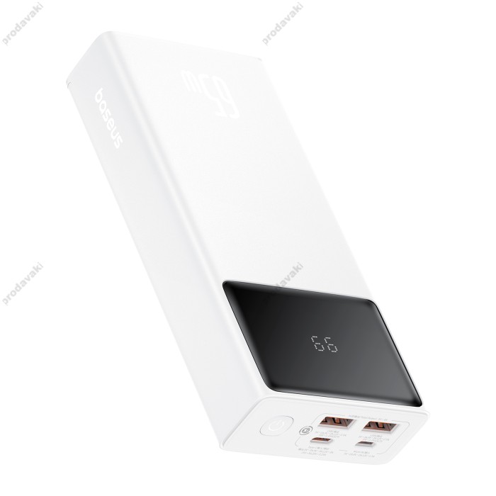 Повербанк портативний акумулятор Power Bank Baseus Star-Lord Digital Display 65W 20000 mAh Cluster White P10022906213-00