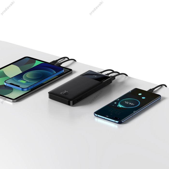 Повербанк портативний акумулятор Power bank Baseus Bipow Digital Display 20W 10000 mAh Black PPBD050301