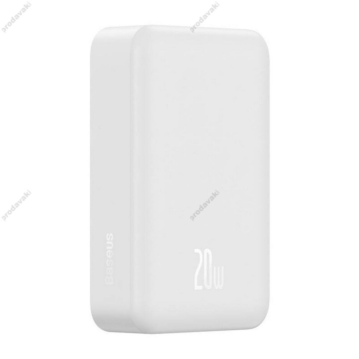 Повербанк портативний акумулятор Power bank Baseus Magnetic Mini Wireless 20W 20000 mAh White PPCX150002