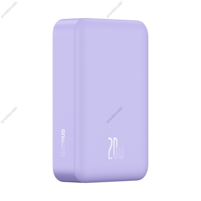 Повербанк портативний акумулятор Power bank Baseus Magnetic Mini Wireless 20W 20000 mAh Purple PPCX150005