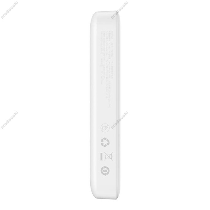 Повербанк портативний акумулятор Power bank Baseus Magnetic Mini MagSafe магнітний 20W 10000 mAh White PPCX070002