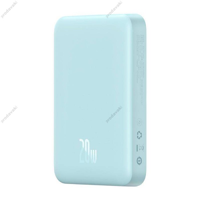Повербанк портативний акумулятор Power bank Baseus Magnetic Mini MagSafe магнітний 20W 10000 mAh Blue PPCX110103