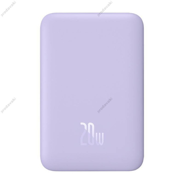 Повербанк портативний акумулятор Power bank Baseus Magnetic Mini MagSafe магнітний 20W 10000 mAh Purple PPCX110105