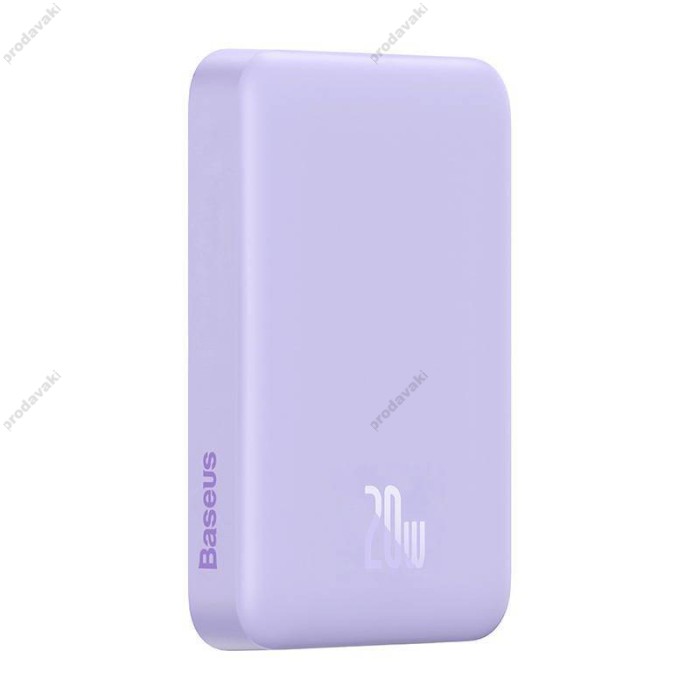 Повербанк портативний акумулятор Power bank Baseus Magnetic Mini MagSafe магнітний 20W 10000 mAh Purple PPCX110105