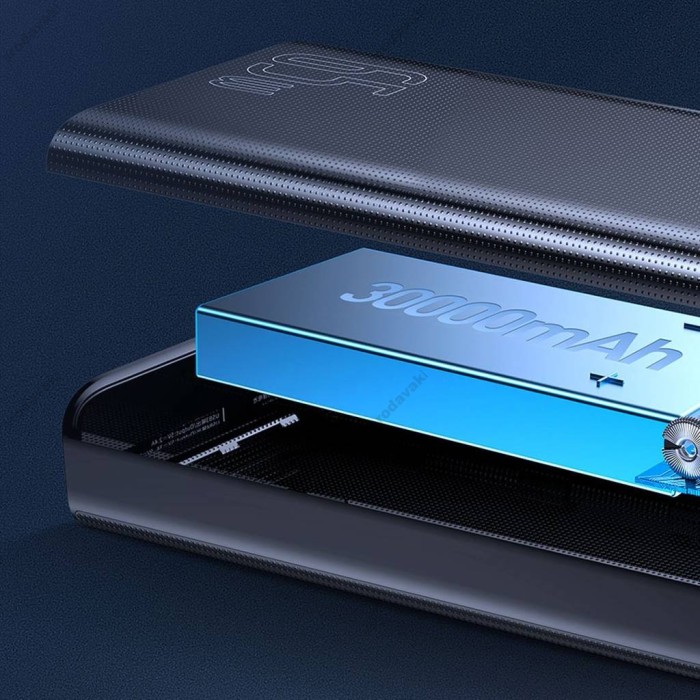 Повербанк портативний акумулятор Power bank Baseus Amblight Digital Display 65W 30000 mAh Black PPLG000101 (PPLG-A01)