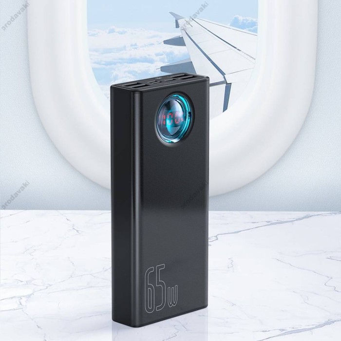 Повербанк портативний акумулятор Power bank Baseus Amblight Digital Display 65W 30000 mAh Black PPLG000101 (PPLG-A01)