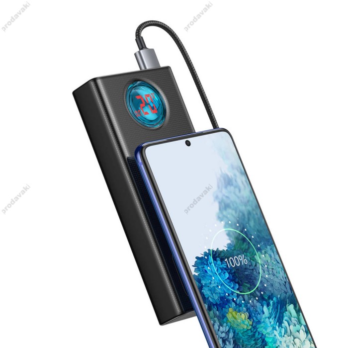 Повербанк портативний акумулятор Power bank Baseus Amblight Digital Display 65W 30000 mAh Black PPLG000101 (PPLG-A01)