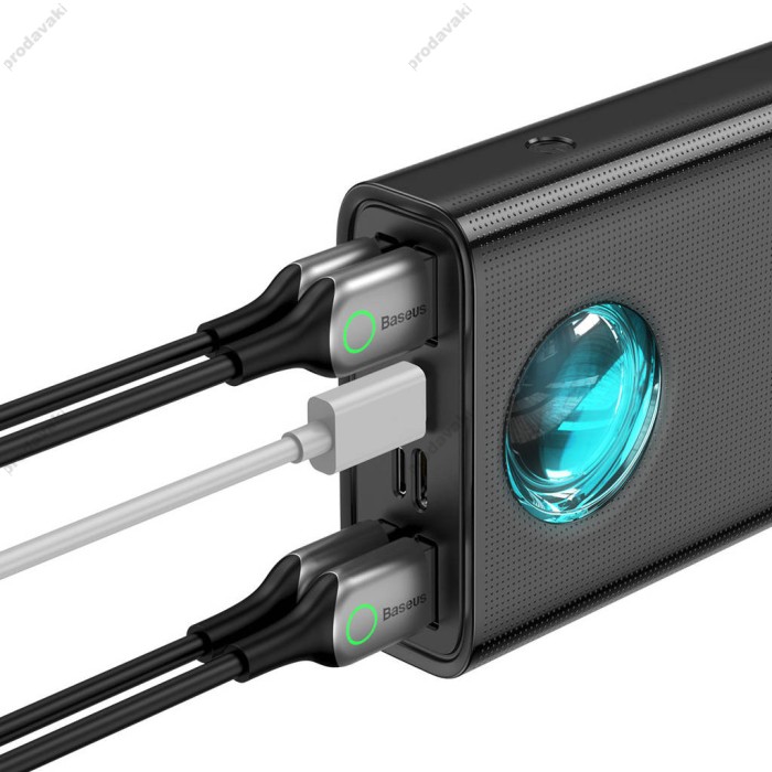 Повербанк портативний акумулятор Power bank Baseus Amblight Digital Display 65W 30000 mAh Black PPLG000101 (PPLG-A01)