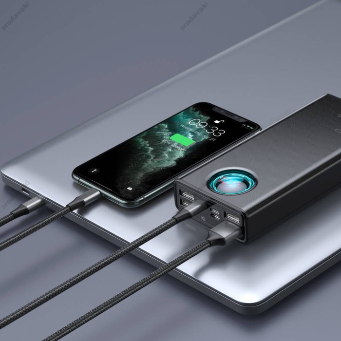 Повербанк портативний акумулятор Power bank Baseus Amblight Digital Display 65W 30000 mAh Black PPLG000101 (PPLG-A01)