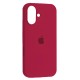 Чохол Silicone Case Full for iPhone 16 Rose Red