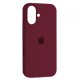 Чохол Silicone Case Full for iPhone 16 marsala