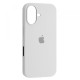 Чохол Silicone Case Full for iPhone 16 Plus white