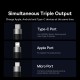 Кабель USB Baseus StarSpeed 3in1 Fast Charging Data Cable USB to M+L+C 3.5A 0.6m Black P10319900111-00