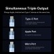 Кабель USB Baseus StarSpeed 3in1 Fast Charging Data Cable USB to M+L+C 3.5A 1.2m Blue CAXS000017