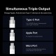 Кабель USB Baseus StarSpeed 3in1 Fast Charging Data Cable USB to M+L+C 3.5A 1.2m White CAXS000002