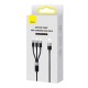Кабель USB Baseus StarSpeed 3in1 Fast Charging Data Cable USB to M+L+C 3.5A 0.6m Black P10319900111-00