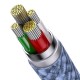 Кабель USB Baseus StarSpeed 3in1 Fast Charging Data Cable USB to M+L+C 3.5A 1.2m Blue CAXS000017