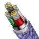 Кабель USB Baseus StarSpeed 3in1 Fast Charging Data Cable USB to M+L+C 3.5A 1.2m Purple CAXS000005