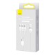 Кабель USB Baseus StarSpeed 3in1 Fast Charging Data Cable USB to M+L+C 3.5A 1.2m White CAXS000002