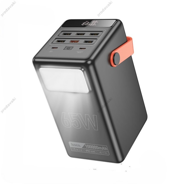 Повербанк портативний акумулятор Power bank Hoco DB03 Max Centurion 65W PB Lamp 100 000mAh Black