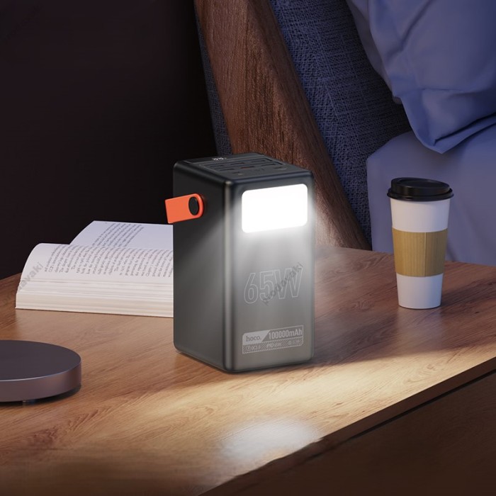 Повербанк портативний акумулятор Power bank Hoco DB03 Max Centurion 65W PB Lamp 100 000mAh Black