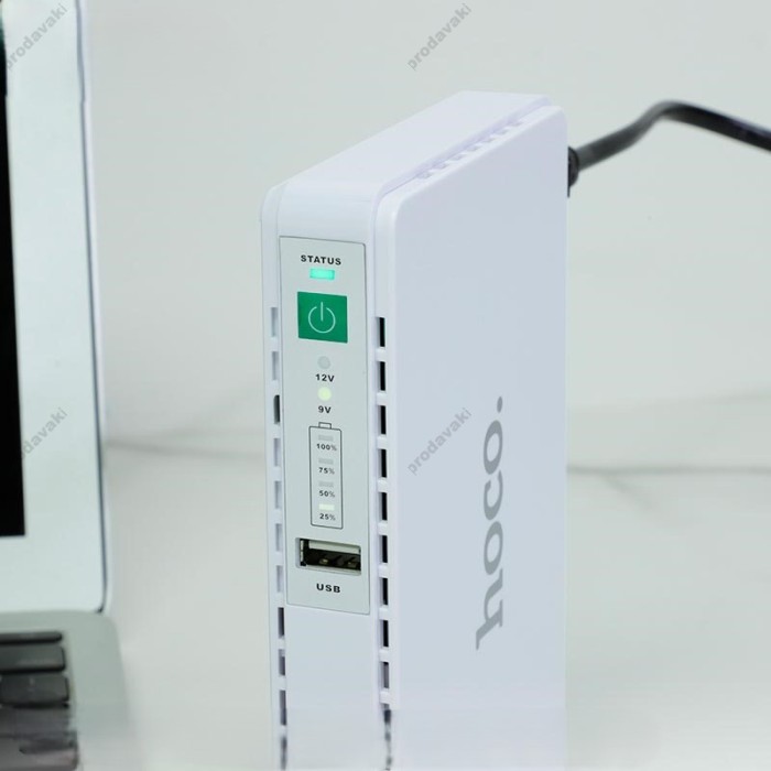 Повербанк портативний акумулятор Power bank HOCO DB25 Mini DC UPS Emergency 5v/9v/12v LAN POE 8800 mAh White