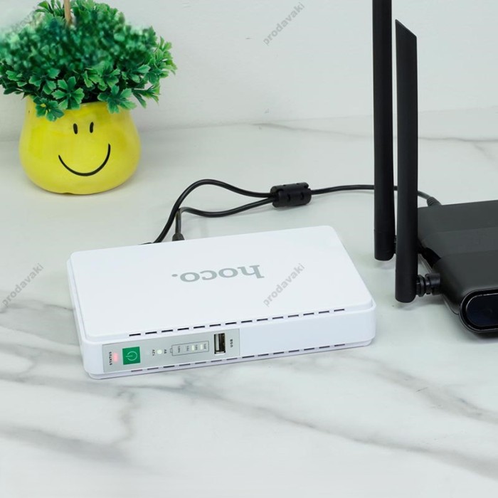 Повербанк портативний акумулятор Power bank HOCO DB25 Mini DC UPS Emergency 5v/9v/12v LAN POE 8800 mAh White