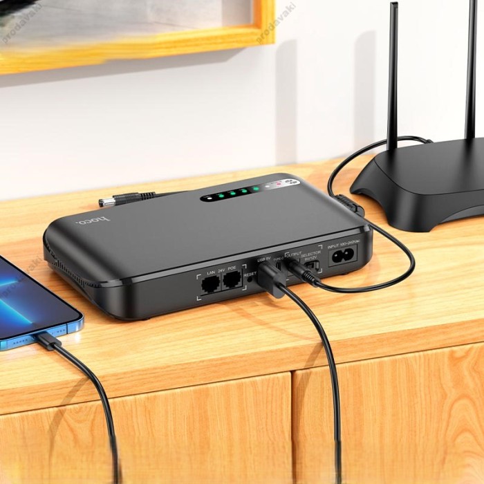 Повербанк портативний акумулятор Power bank безперебійник Hoco DB62 Mini DC UPS 5v/9v/12V 18W 20000mAh
