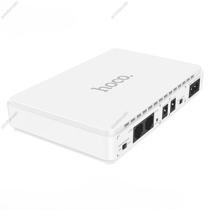 Повербанк портативний акумулятор Power bank HOCO DB25 Mini DC UPS Emergency 5v/9v/12v LAN POE 8800 mAh White