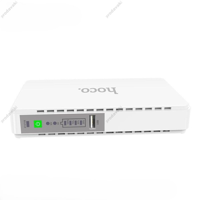 Повербанк портативний акумулятор Power bank HOCO DB25 Mini DC UPS Emergency 5v/9v/12v LAN POE 8800 mAh White