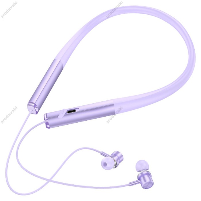 Бездротові Bluetooth навушники HOCO ES71 Platinum neck-mounted headset BT 5.3 Purple