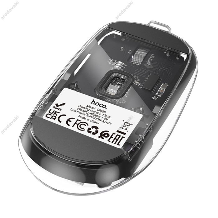 Комп'ютерна Миша HOCO GM29 Mysterious dual-mode silent wireless mouse Black