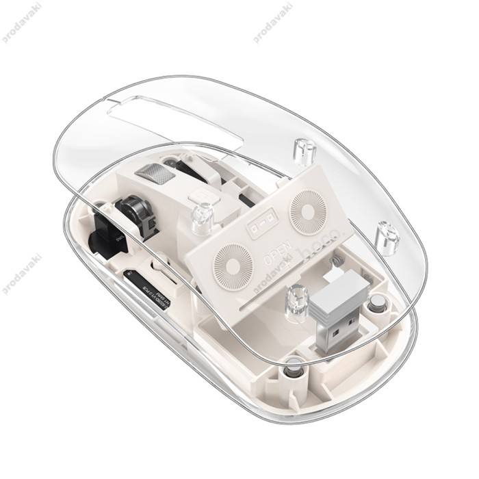 Комп'ютерна Миша HOCO GM29 Mysterious dual-mode silent wireless mouse White