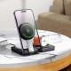 Бездротовий зарядний пристрій HOCO CQ11 Ingenious 3-in-1 folding magnetic wireless charger Black