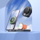 Бездротовий зарядний пристрій HOCO CQ11 Ingenious 3-in-1 folding magnetic wireless charger Black