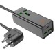 Мережевий подовжувач фільтр HOCO AC9A Talent PD30W (1C2A with 1 socket) desktop charger (EU) Black