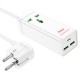 Мережевий подовжувач фільтр HOCO AC9A Talent PD30W (1C2A with 1 socket) desktop charger (EU) White