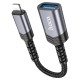 Перехідник HOCO UA24 iP Lightning male to USB female 2.0 converter Metal gray