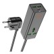 Мережевий подовжувач фільтр HOCO AC9A Talent PD30W (1C2A with 1 socket) desktop charger (EU) Black