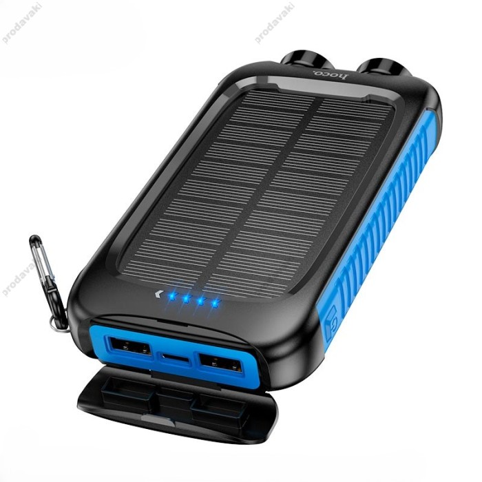 Повербанк портативний акумулятор Power bank Hoco DB51 Sunpower solar 8000 mAh Black