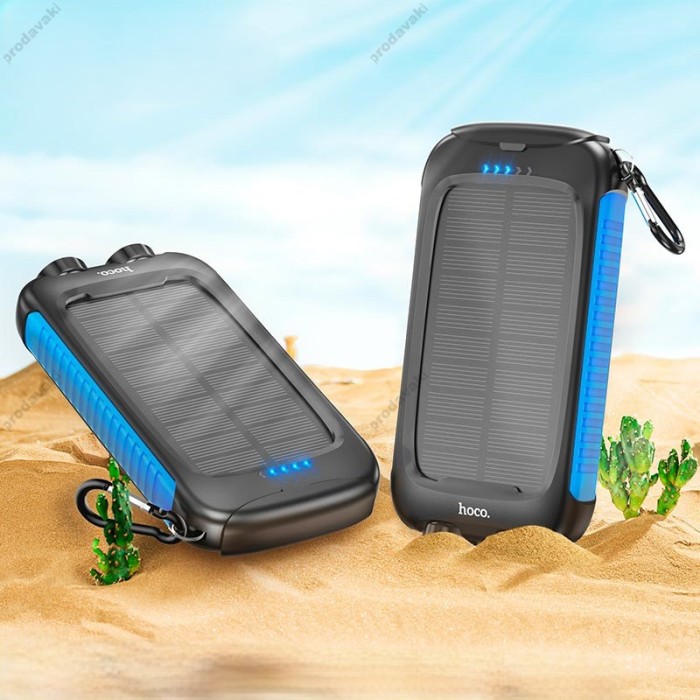 Повербанк портативний акумулятор Power bank Hoco DB51 Sunpower solar 8000 mAh Black