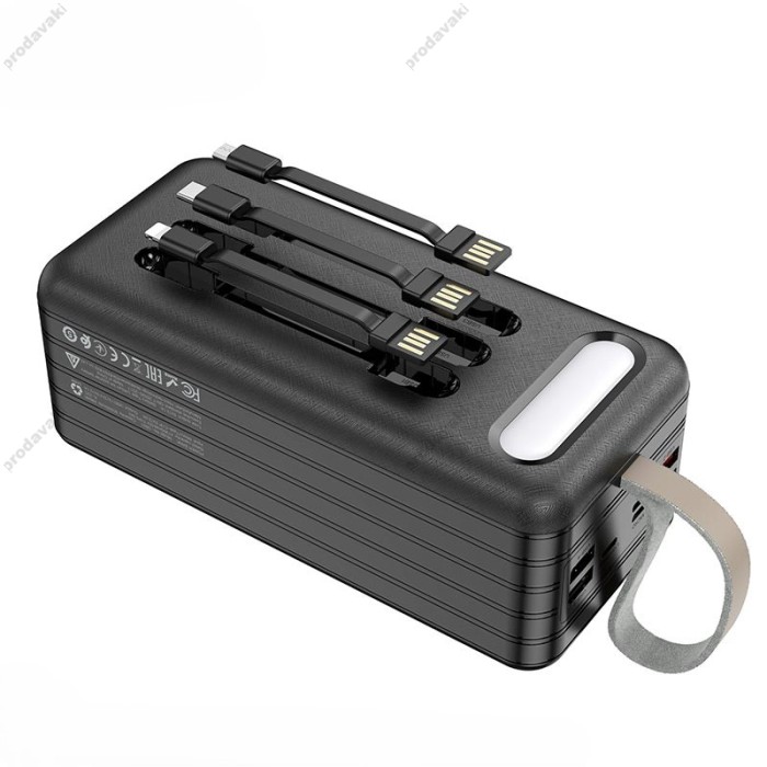 Повербанк портативний акумулятор Power bank HOCO DB21 large display 80000mAh Black