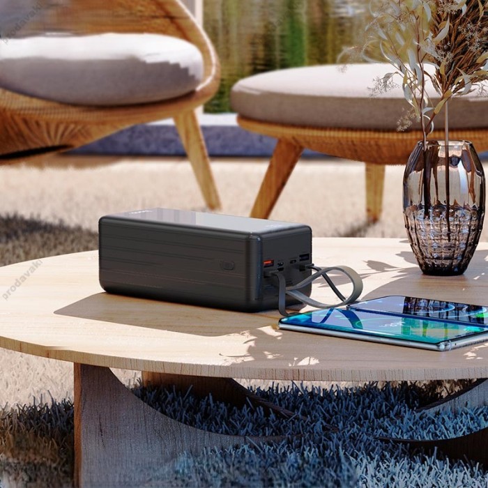 Повербанк портативний акумулятор Power bank HOCO DB21 large display 80000mAh Black