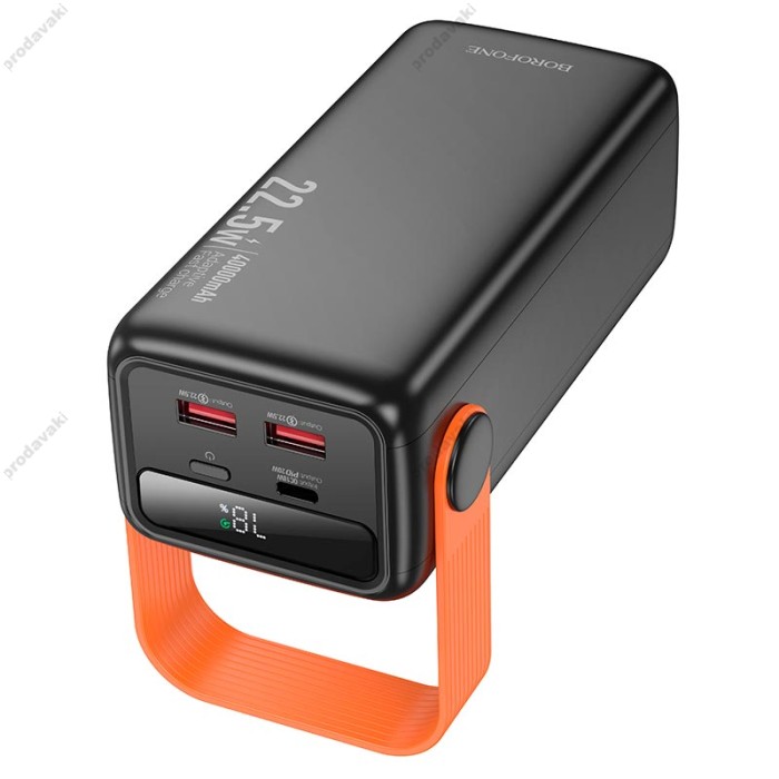 Повербанк портативний акумулятор Power bank Borofone BJ66 Magnifico 22.5W 40000mAh Black