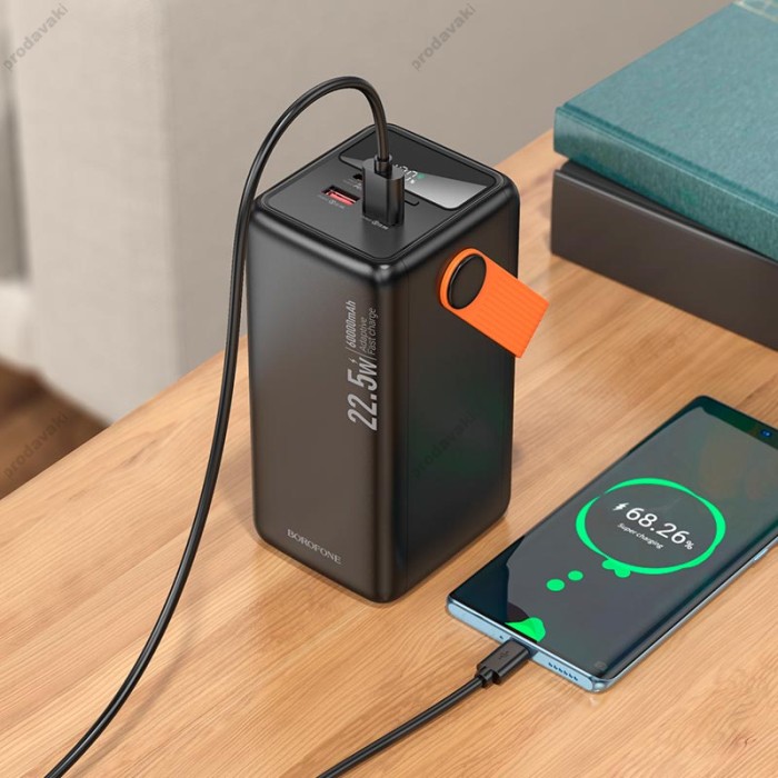 Повербанк портативний акумулятор Power bank Borofone BJ66B Magnifico 22.5W 60000mAh Black