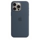 Чохол Silicone Case with MagSafe for iPhone 15 Pro Max Storm Blue