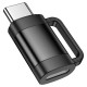 Перехідник HOCO UA31E Type-C male to iP Lightning female adapter Black